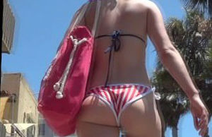 Booty close up swimsuit teenages..